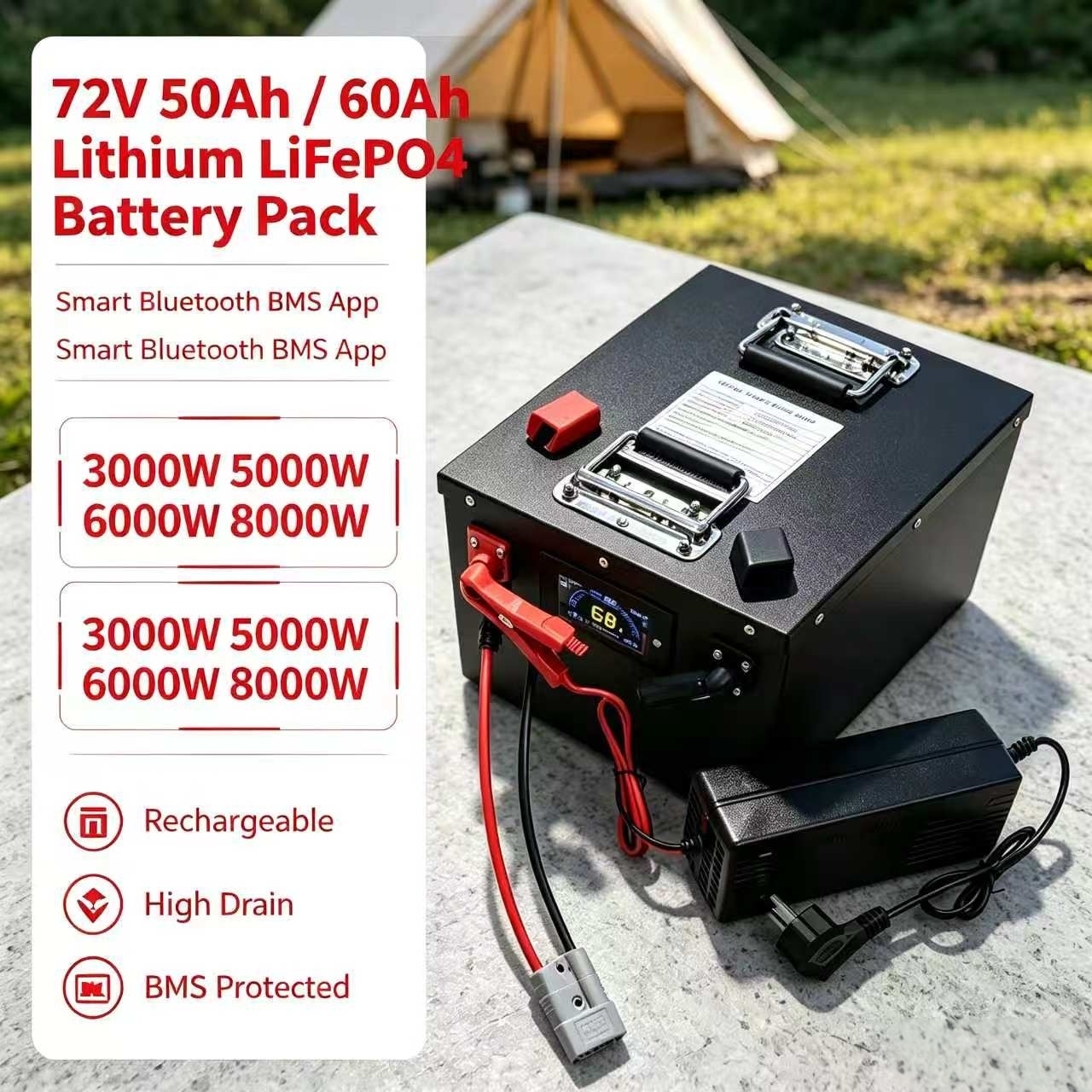 72V 60Ah Lifepo4 Battery Pack - Литий-ионный аккумуляторный блок LiFePO4 72В 50Ач