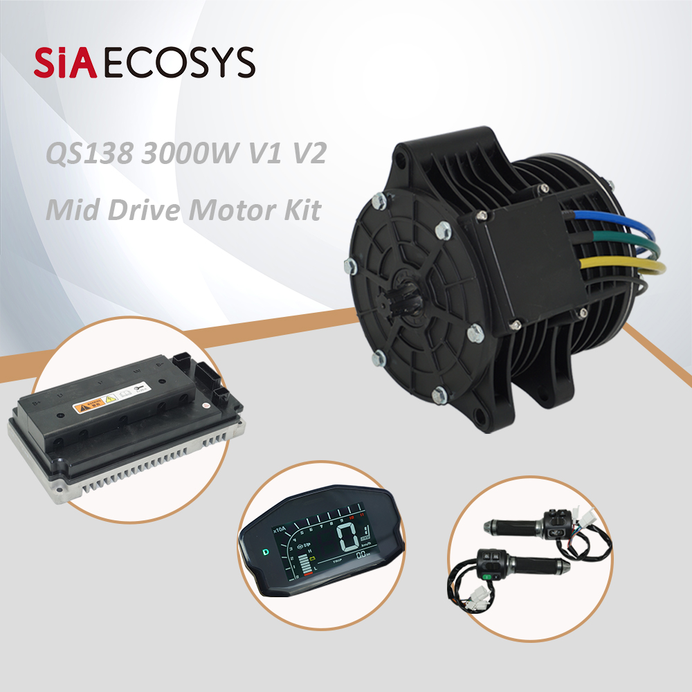 QSMOTOR QS138 3000W 72V 100KPH – обзор и цена Mid Drive Motor Kit 72V 3000W