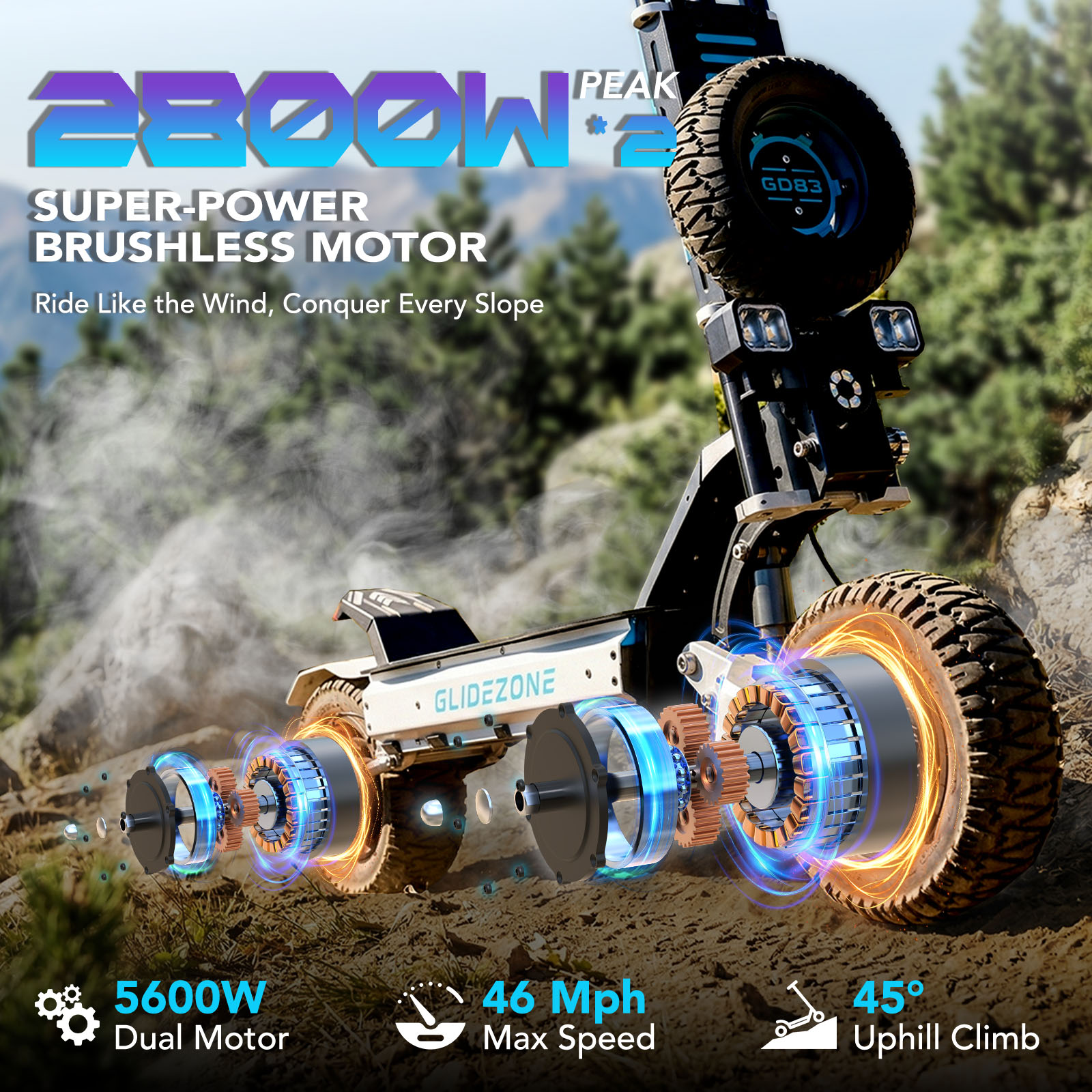 Электрический скутер OBARTER G – обзор и цена 60V 5600W Dual Motor Electric Scooter